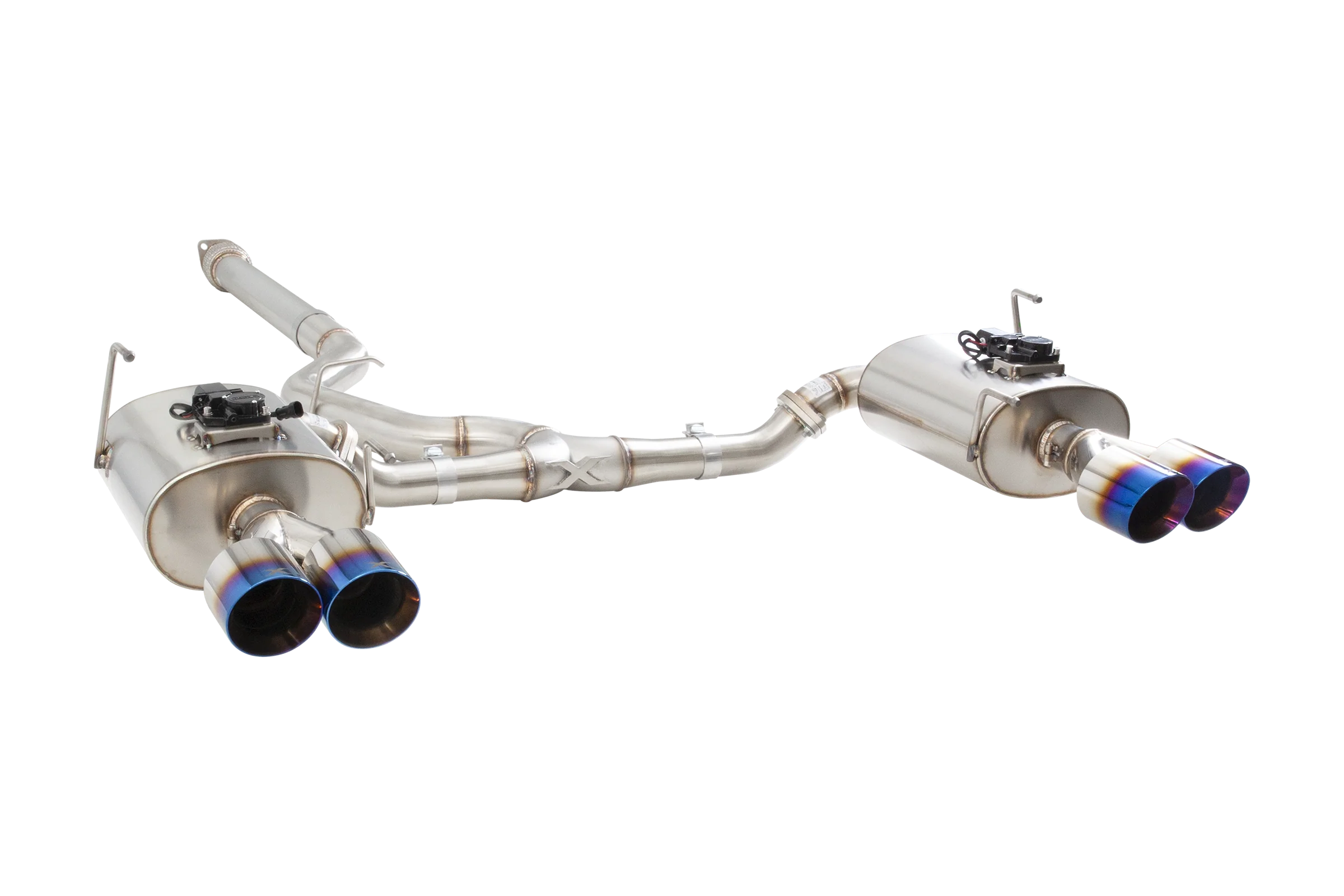 SUBARU WRX SEDAN VB Varex WR Valved Cat Back Exhaust System with Burnt Blue Tips - Image 2