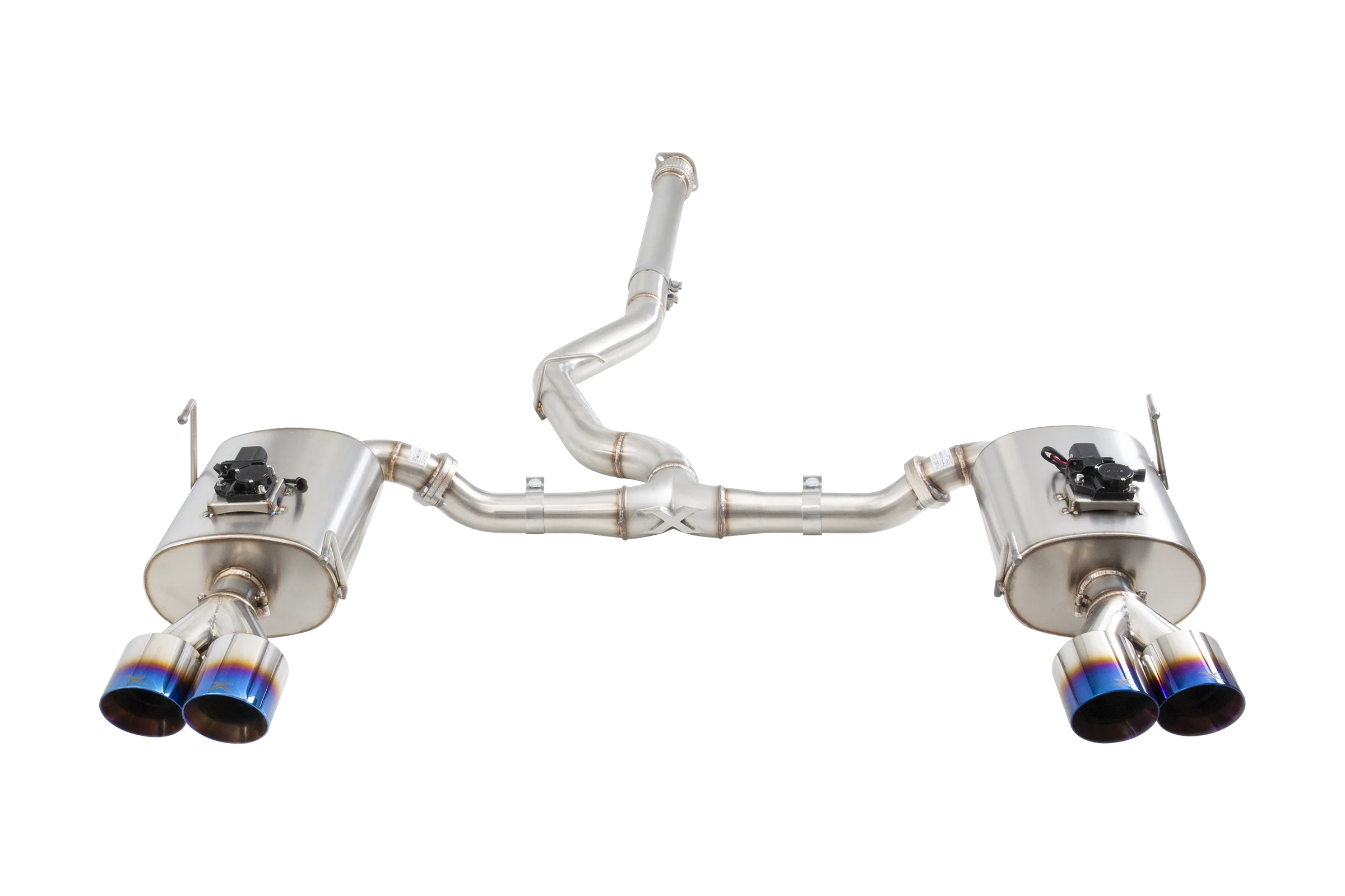 SUBARU WRX SEDAN VB Varex WR Valved Cat Back Exhaust System with Burnt Blue Tips - Image 4