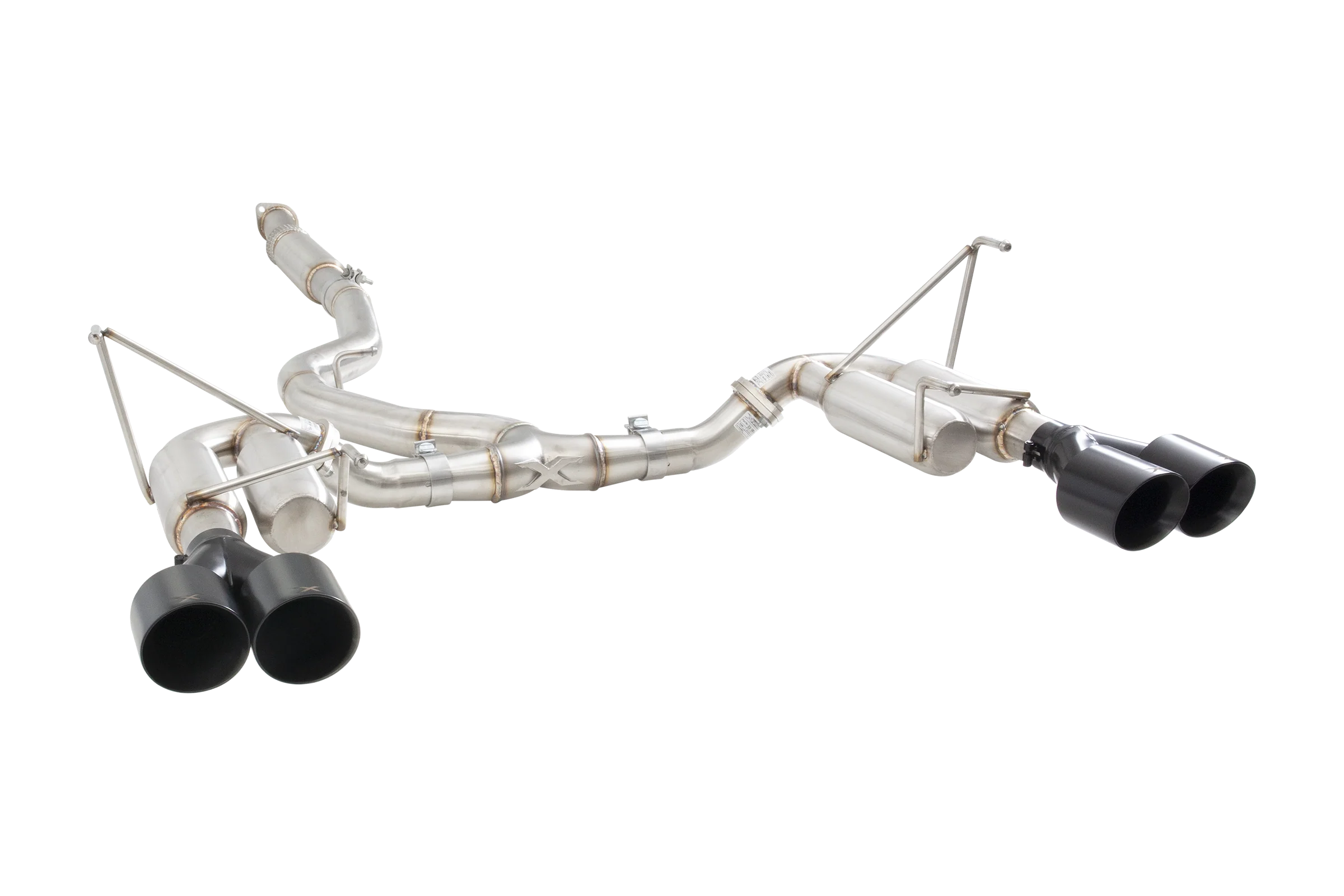 Subaru WRX STI G3 VA Sedan Race Cat Back Exhaust with Black Tips - Image 2